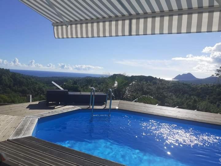 Chambre Chez L'Habitant Avec Piscine Privative Et Vue Panoramique Sur La Mer Des Caraibes Desmarinieres Exteriör bild